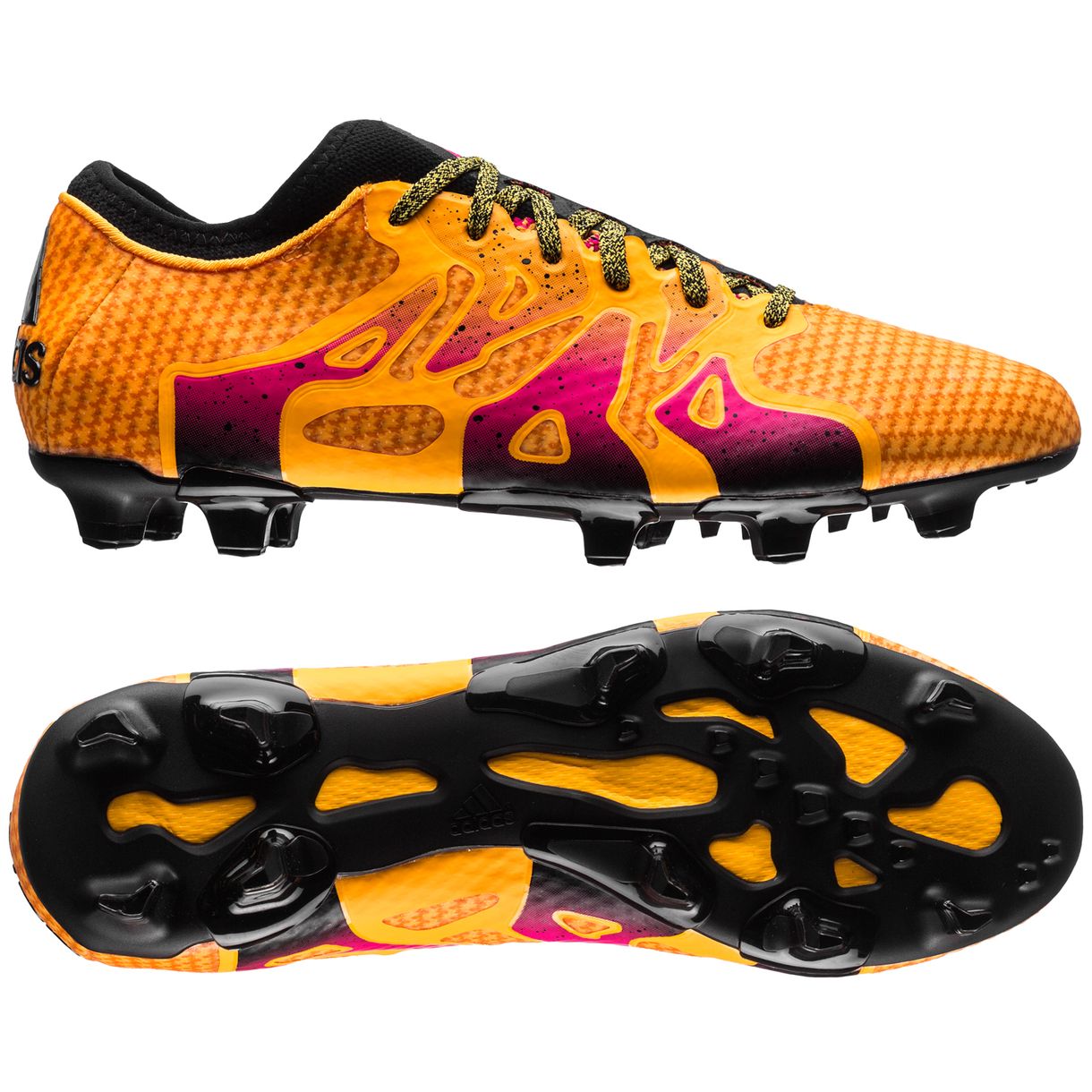 skuffet Sæt tabellen op skak adidas X 15+ Primeknit FG-AG Gul-Orange-Pink fodboldstøvler -